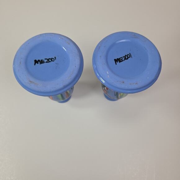 Mexican Hand Painted Candle Sticks 6 Inch Blue Set of 2 Art Pottery Vintage 2001 - Picture 7 of 9